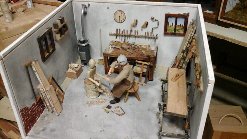 Le miniature in legno con dettagli reali