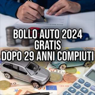Bollo gratis dopo i 29 anni compiuti….dall’auto